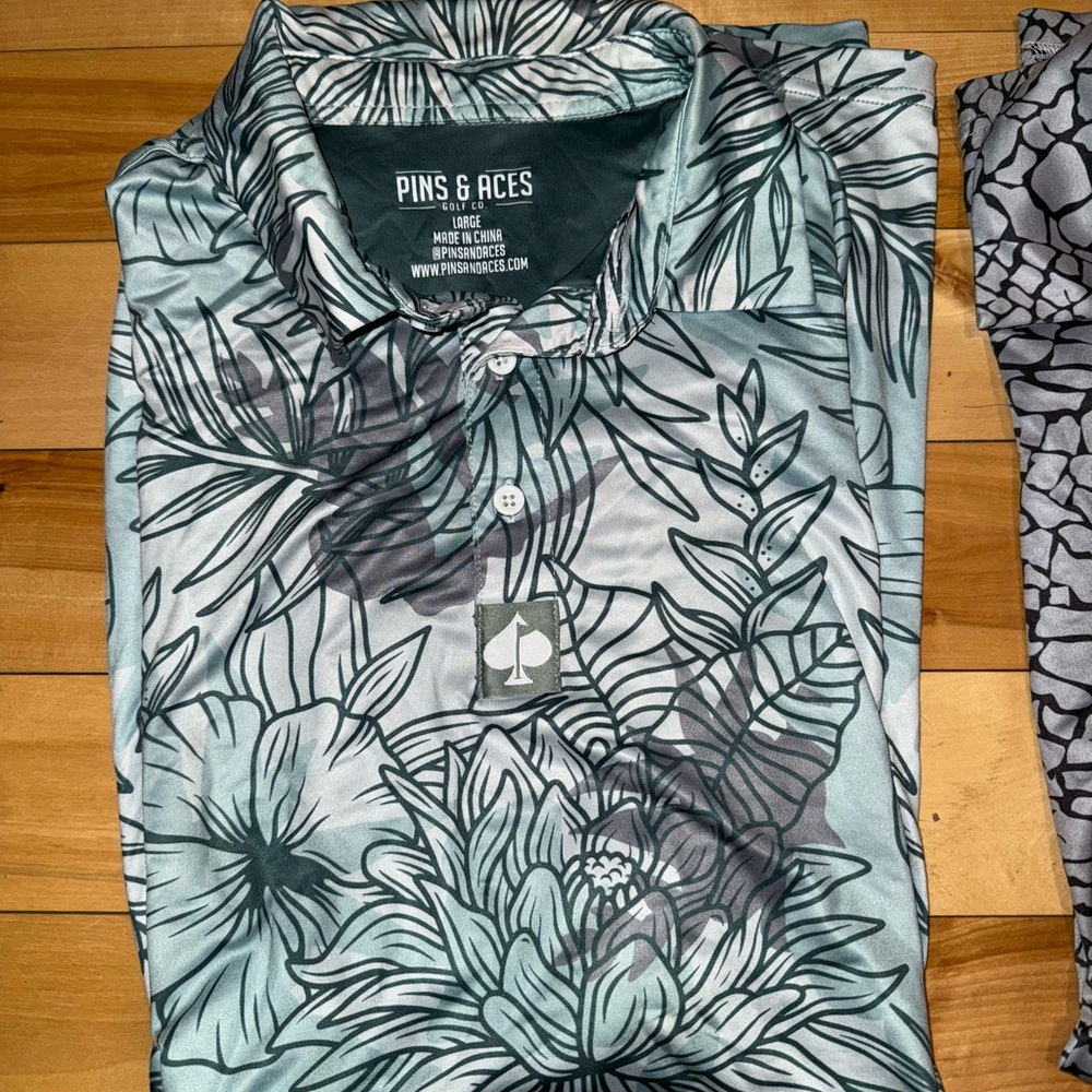 Pins & Aces Men's Golf Polo Shirts - Various Pattern Bundle - Picture 3 of 6